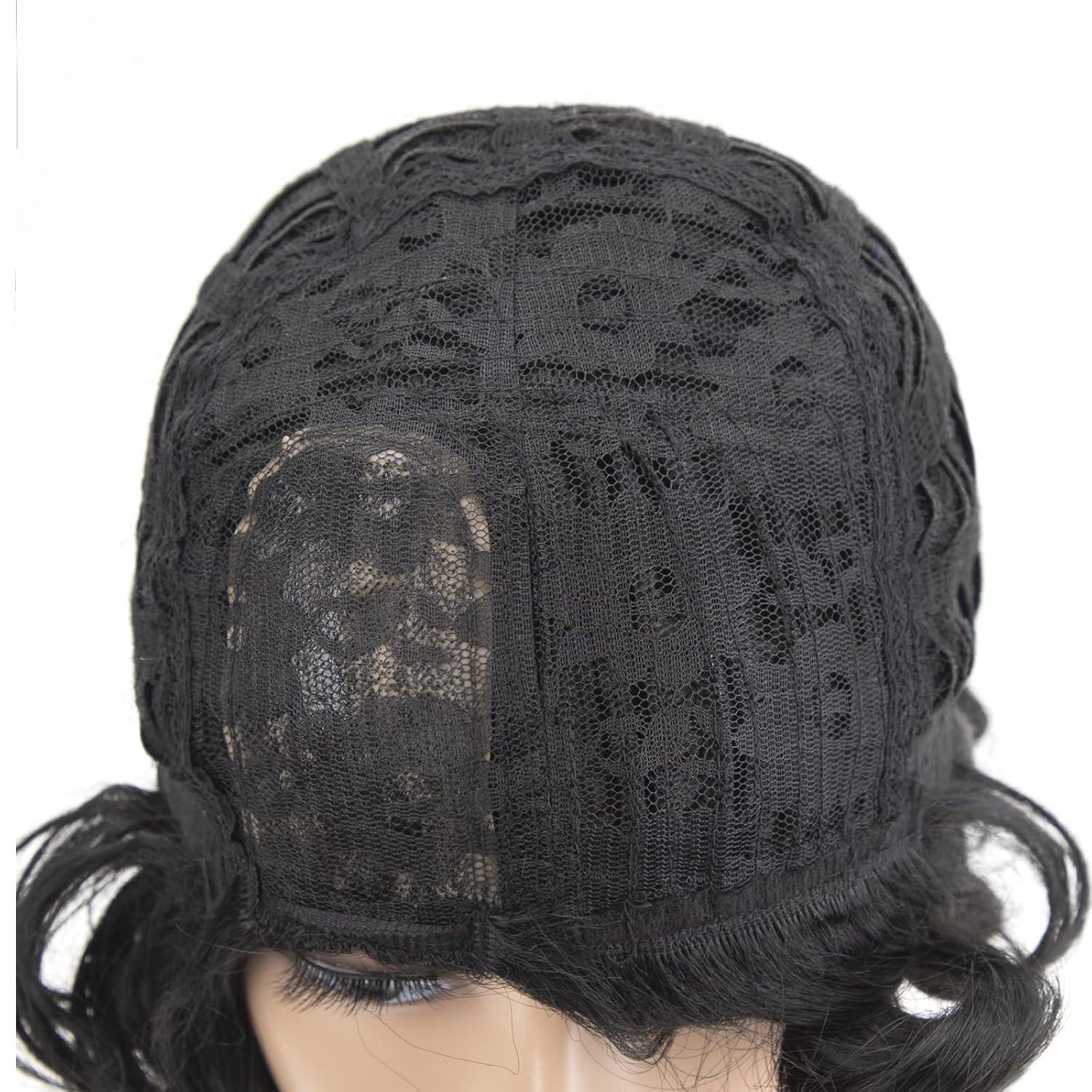 imageSEVENCOLORS Wigs for Black Women Afro Short Curly Bob Wigs Synthetic Hair African American Wig Natural Looking Glueless Big Curly WigsBrown Mixed BlondeBlack
