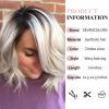 SEVENCOLORS Medium Length Strawberry Blonde Wigs for Women Layered Straight Blonde Wigs with Dark Roots Synthetic Hair Wig for Daily Party Cosplay(Silver grey)