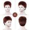 SEVENCOLORS Mens Wig Short Auburn Wigs for Men Natural Layered Reddish Synthetic Wigs Daily Cosplay Costume Buzz Cut Male Wig(Auburn)