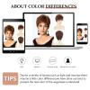 SEVENCOLORS Short Blonde Wigs for White Women Synthetic Hair Mixed Brown Wigs with Bangs Natural Layered Pixie Cut Wig for Women(Auburn)