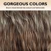 SEVENCOLORS Short Blonde Wigs for White Women Synthetic Hair Mixed Brown Wigs with Bangs Natural Layered Pixie Cut Wig for Women(Blonde with dark root)