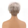 SEVENCOLORS Short Blonde Wigs for White Women Synthetic Hair Mixed Brown Wigs with Bangs Natural Layered Pixie Cut Wig for Women(Light pink mixed blonde)