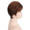 SEVENCOLORS Short Pixie Wigs for Women Layered Natural Looking Dark Brown Wig with Grey Highlights Synthetic Short Hair Womens Wigs(Auburn)