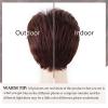 SEVENCOLORS Short Pixie Wigs for Women Layered Natural Looking Dark Brown Wig with Grey Highlights Synthetic Short Hair Womens Wigs(Mixed brown)