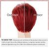SEVENCOLORS Short Pixie Wigs for Women Layered Natural Looking Dark Brown Wig with Grey Highlights Synthetic Short Hair Womens Wigs(Ombre red)
