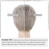 SEVENCOLORS Short Pixie Wigs for Women Layered Natural Looking Dark Brown Wig with Grey Highlights Synthetic Short Hair Womens Wigs(White blonde)