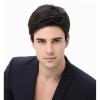 SEVENCOLORS Mens Wig Short Auburn Wigs for Men Natural Layered Reddish Synthetic Wigs Daily Cosplay Costume Buzz Cut Male Wig(Natural black)