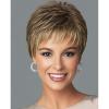 SEVENCOLORS Short Blonde Wigs for White Women Synthetic Hair Mixed Brown Wigs with Bangs Natural Layered Pixie Cut Wig for Women(Brown mixed blonde)