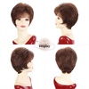 SEVENCOLORS Short Brown Blonde Wigs for White Women Natural Hair Layered Lightweight Wig with Highlights Synthetic Womens Daily Wigs(Auburn)