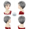 SEVENCOLORS Short Brown Blonde Wigs for White Women Natural Hair Layered Lightweight Wig with Highlights Synthetic Womens Daily Wigs(Grey)