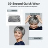 SEVENCOLORS Short Brown Blonde Wigs for White Women Natural Hair Layered Lightweight Wig with Highlights Synthetic Womens Daily Wigs(Grey)