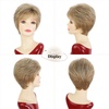 SEVENCOLORS Short Brown Blonde Wigs for White Women Natural Hair Layered Lightweight Wig with Highlights Synthetic Womens Daily Wigs(Mixed blonde)