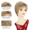 SEVENCOLORS Short Brown Blonde Wigs for White Women Natural Hair Layered Lightweight Wig with Highlights Synthetic Womens Daily Wigs(Mixed blonde)